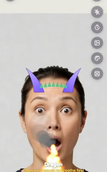 Dragon lens breathing fire